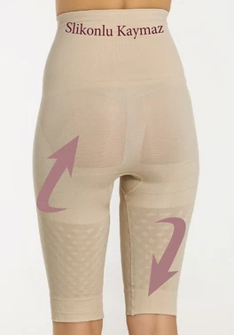 Miss Fit Miss Fit Çift Kat Tam Mideli Silikonlu Kaymaz Korse 1228 - Alternatif Görünüm