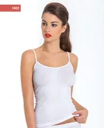 Miss Fit Dikişsiz İnce Askılı Korsajlı Atlet 1602 Beyaz