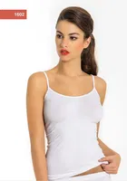 Miss Fit Dikişsiz İnce Askılı Korsajlı Atlet 1602 Beyaz farklı açı