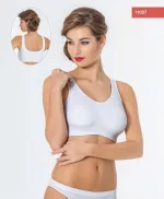 Miss Fit Pedli Büstiyer 11027 Beyaz detay görünüm