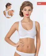 Miss Fit Sporcu Dikişsiz Büstiyer 1502 Beyaz görsel 4