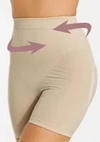Miss Fit Yüksek Bel Silikonlu Kaymaz Korse Boxer 34313 Ten