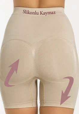 Miss Fit Miss Fit Yüksek Bel Silikonlu Kaymaz Korse Boxer 34313 - Alternatif Görünüm