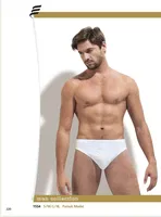 Modal Erkek Slip Erdem 1554 Beyaz detay görünüm
