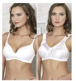 Moonlight 2135 Balensiz Cotton Bra Beyaz farklı açı