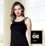Omuz Detaylı Atlet Lady 4340 Siyah
