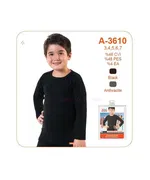 Öztaş Erkek Çocuk Termal Fanila A3610 Siyah detay görünüm