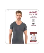 Öztaş Erkek Ribana V Yaka A1062 Antrasit detay görünüm