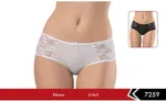 Pamuk Elastan Düşük Bel Bikini Külot Erdem 7259 Beyaz farklı açı