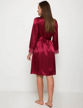 Pierre Cardin Pierre Cardin 4265 Saten Gecelik Sabahlık Takım - Alternatif Görünüm