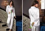 Saten Pijama Takım Jeremi 6523 Ekru