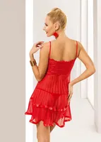 Sistina Amanda İkili Fantezi Gece Takımı S-835 Kırmızı detay görünüm