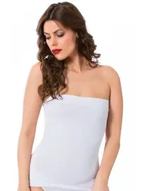 Akbeniz Akbeniz Beyaz Kadın Straples Body 255