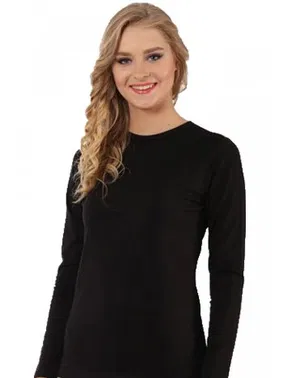 Akbeniz Akbeniz Bayan Uzun Kol Siyah Body 250