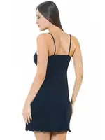 Akbeniz İp Askılı Gecelik 610 Siyah detay görünüm