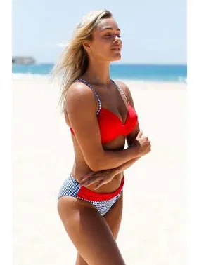 Angelsin Angelsin Kırmızı Desenli Bikini Alt - Alternatif Görünüm