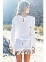 Angelsin Şık Pareo Beyaz detay görünüm