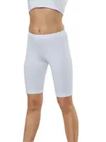 Likralı Diz Üstü Tayt Hmd 4007 Beyaz