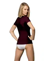 Bayan T-shirt Essentials Doreanse 9380 Bordo farklı açı