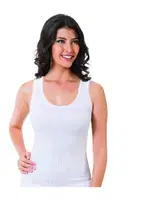 Bayan Transferli Ribana Geniş Askılı Atlet Öztaş A2002 Beyaz