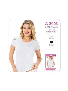 Öztaş Bayan Transferli Ribana Yarımkol Fanila Öztaş A2003 - Alternatif Görünüm