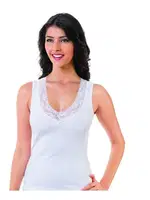 Bayan V Yaka Kolsuz Ribana Atlet Öztaş A2079 Beyaz