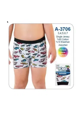 Öztaş Çocuk Baskılı Lycralı Boxer Öztaş A3706 - Alternatif Görünüm