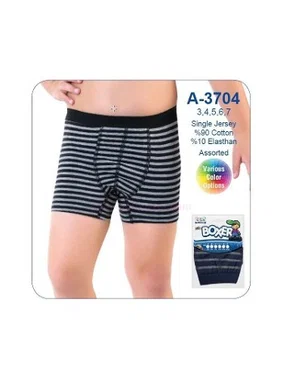 Öztaş Çocuk Çizgili Lycralı Boxer Öztaş A3704 - Alternatif Görünüm