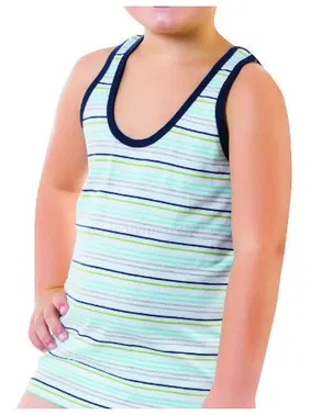 Öztaş Çocuk Düz ve Çizgili Üçlü Atlet Öztaş F3053