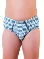 Çocuk Düz ve Çizgili 4 Lü Slip Öztaş H3153 Renkli detay görünüm