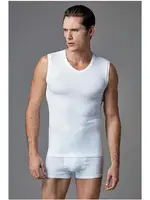 Compact V Yaka Kolsuz T-Shirt 2 li Eros ERS 006 Beyaz detay görünüm