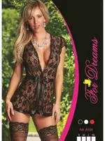 Dantel Mini Sabahlık For Dreams 8104 Siyah