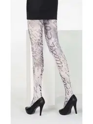 Daymod Daymod Grafiti Desenli Külotlu Çorap