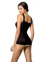 Doreanse Mikromodal Likralı Dantelli Atlet 9350 Siyah detay görünüm