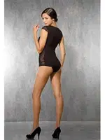 Doreanse Modal Dantel Biyeli Sıfır Kol T.Gümüş 9323 Siyah detay görünüm