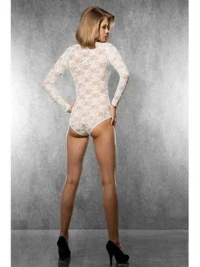 Doreanse Doreanse Seksi Dantel Uzun Kol Bayan Body 12444 - Alternatif Görünüm
