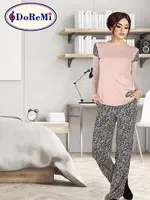 DoReMi Classical Desing Bayan Pijama Takımı Vizon