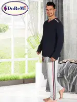 Doremi Lacivert Beyaz Erkek Pijama Takımı Lacivert