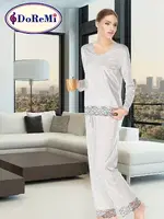 Doremi Romance Pijama Takım Gri Melanj