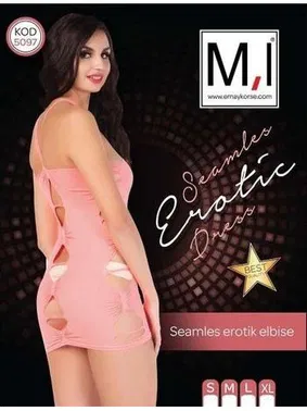 Emay Emay 5097 Dikişsiz Seksi Elbise
