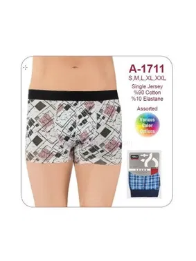 Öztaş Erkek Baskılı Lycralı Boxer Öztaş A1711 - Alternatif Görünüm