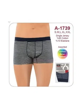 Öztaş Erkek Çizgili Lycralı Boxer Öztaş A1739 - Alternatif Görünüm