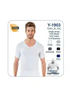 Erkek Elegant V Yaka Öztaş Y1903 Beyaz detay görünüm