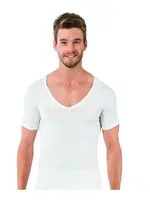 Erkek Elegant V Yaka Yarımkol Fanila Öztaş Y1907 Beyaz