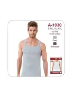 Erkek İnce Askılı Ribana Atlet Melanj Öztaş A1030 detay görünüm