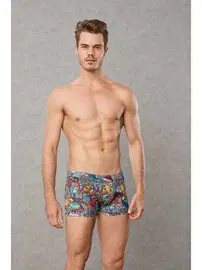 Doreanse Erkek Modal Pamuk Boxer Patchwork Baskılı Doreanse 1807