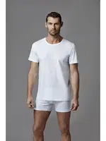 Erkek Penye O Yaka Kısa Kol 2 Li T-Shirt Dagi D1160 Beyaz