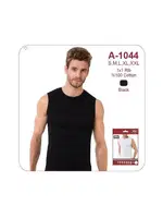 Erkek Ribana Renkli Kolsuz Sıfır Yaka Öztaş A1044 Siyah farklı açı