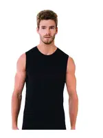 Erkek Siyah Kolsuz O Yaka Öztaş A1041 Siyah detay görünüm