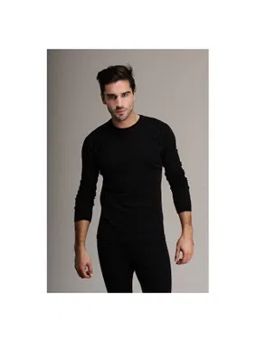 Has Yün Erkek Siyah Uzun Kollu Fanila - Alternatif Görünüm